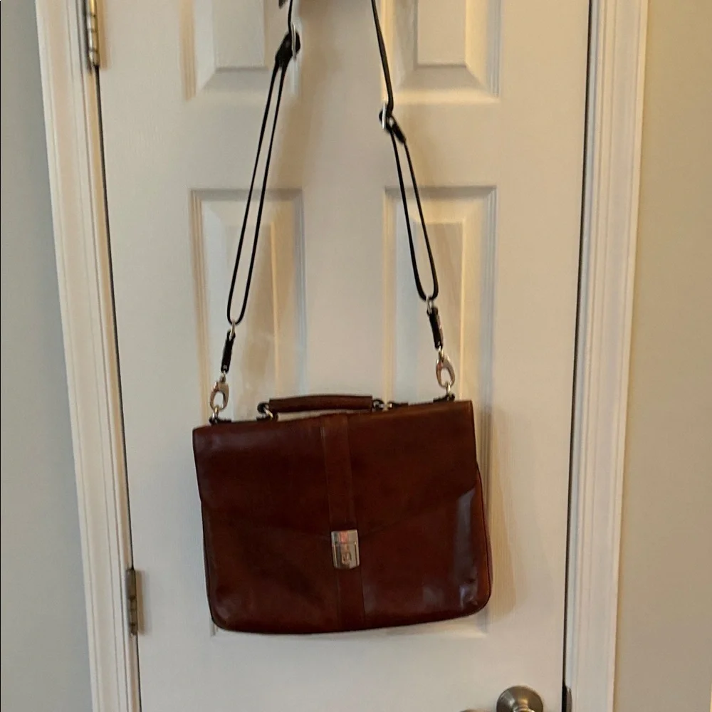 Bosca Rich Brown Leather Briefcase
